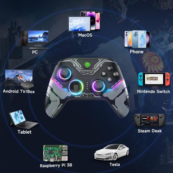 EasySMX X15 PC Controller - Enhanced Wireless Bluetooth Controller with Hall Joy - Picture 5 of 5